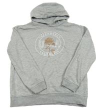 Sivá melírovaná mikina so znakom s růží a nápismi a kapucňou PRIMARK