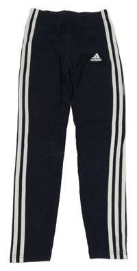 Tmavomodro-bílé legíny Adidas