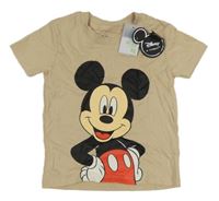 Nové - béžové tričko s Mickey PRIMARK