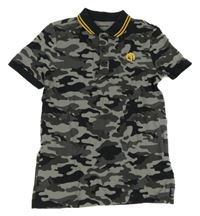 Šedo-černé army polo tričko se znakem F&F