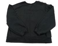 Čierna mikina s nápismi a gombíky ZARA