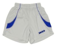 Bílo-safírové sportovní kraťasy s logem JAKO