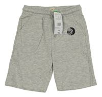 Nové - šedé melírované teplákové kraťasy F&F