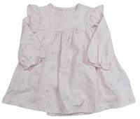 Ružové bavlnené šaty s králíčky a všitým body Mothercare