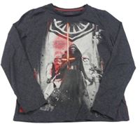 Tmavomodré melírované tričko s Darth Vaderem - Star Wars C&A