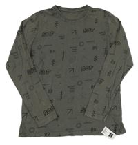 Nové - Tmavošedé triko s čísly Dunnes