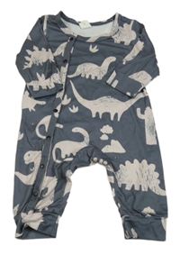 Antracitový overal s dinosaurami Shein