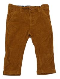 Nové - Hnědé manšestrové chino kalhoty Cool Club