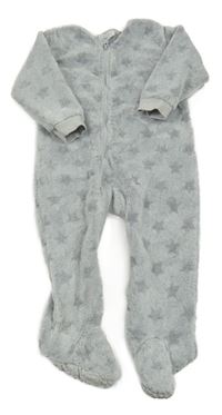 Šedý chlupatý overal s hvězdami Next