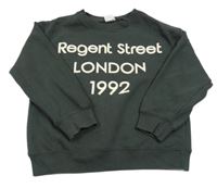 Antracitová mikina s nápisem Zara