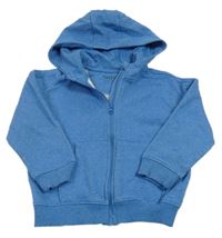 Modrá melírovaná prepínaci mikina s kapucňou Nutmeg