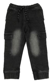 Čierne teplákové cargo cuff rifle F&F