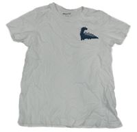 Biele tričko s dinosaurom Pepperts