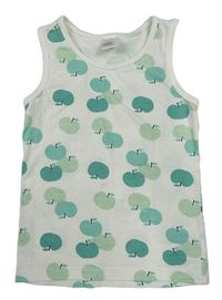 Biele tielko s jablky Topomini