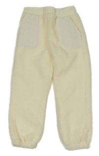 Krémové huňaté tepláky s šušťákovými prešívanými vreckami Primark