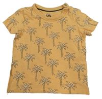 Svetlooranžové tričko s palmami C&A