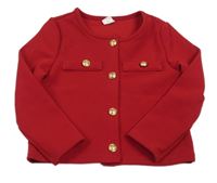 Červené propínací triko s gombíky shein