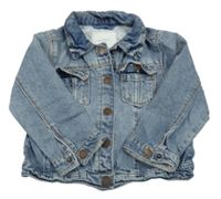 Modrá melírovaná rifľová bunda s vreckami Next