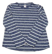 Tmavomodro-biely pruhovaný ľahký sveter C&A