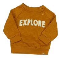 Okrová mikina s nápisom Primark