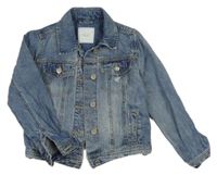 Modrá riflová bunda s kapsami Next