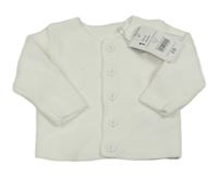 Nové - bílý propínací svetr Mothercare