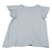 Světlemodré tričko s volánky mango