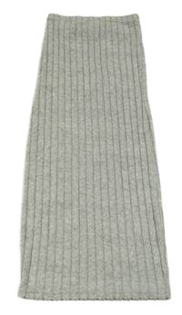 Sivá rebrovaná zamatová úpletová sukňa shein