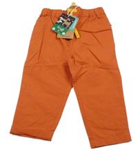 Nové - tehlové ľahké plátenné nohavice