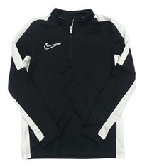 Čierno-biele športové tričko s logom Nike
