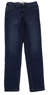 Tmavomodré skinny rifle Zara