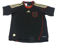 Černo-zlato-červené sportovní tričko s logem Adidas