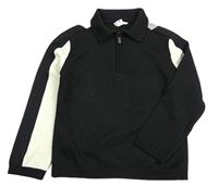Černo-bílé úpletové polo triko River Island