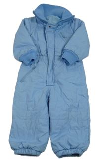 Světlemodrá šusťáková zimní kombinéza 