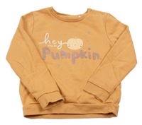 Oranžová mikina s tekvicou a nápismi George