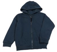 Tmavomodrá propínací mikina s kapucí Primark