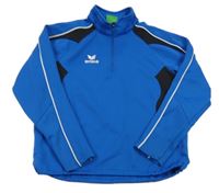 Tmavomodro-čierna športová mikina s logom a nápismi Erima