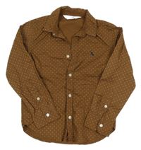 Hnedo-biela bodkovaná á košeľa H&M