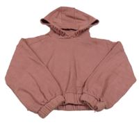 Staroružová crop mikina s kapucňou George