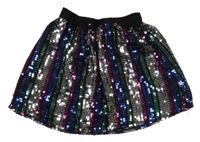 Čierno-farebná sukňa s flitrami Primark