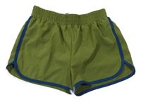 Kaki-modré športové kraťasy Amazon