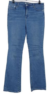 Dámské světlemodré bootcut elastické rifle Next 