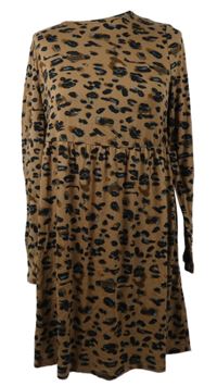 Dámske hnedo-čierne vzorované šaty Pep&Co