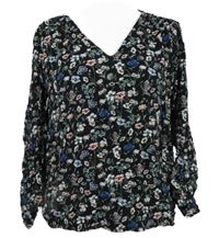 Dámská černá kytičkovaná halenka Tom Tailor 