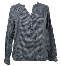 Dámská tmavomodrá vzorovaná halenka S. Oliver 