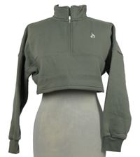 Dámská khaki crop mikina Ryderwear 