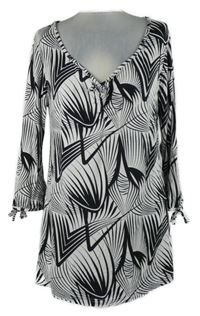 Dámska čierno-biela vzorovaná tunika Gina Benotti
