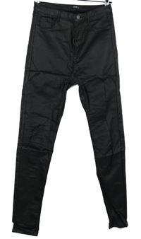 Dámske čierne potiahnuté é skinny nohavice Quiz