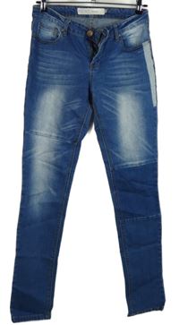 Dámské modré šisované skinny rifle News