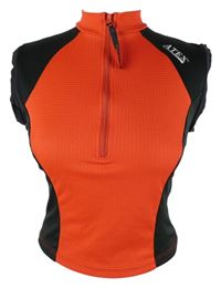 Dámský červeno-černý sportovní crop top Atex 